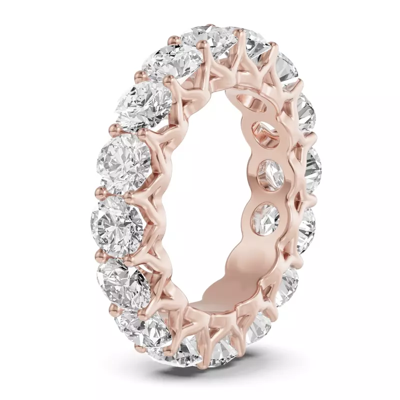 14K Rose Gold Unity Prong Lab Eternity Band (4.80ct. tw.)