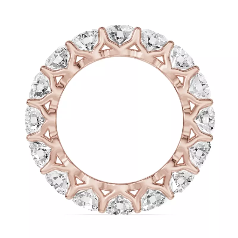 14K Rose Gold Unity Prong Lab Eternity Band (4.80ct. tw.)