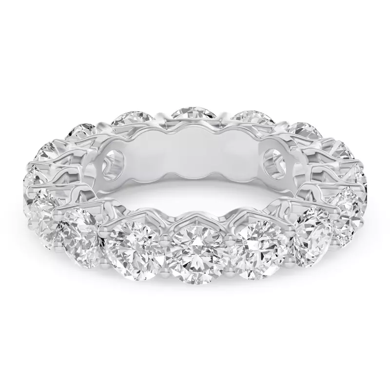 14K White Gold Unity Prong Lab Eternity Band (4.80ct. tw.)