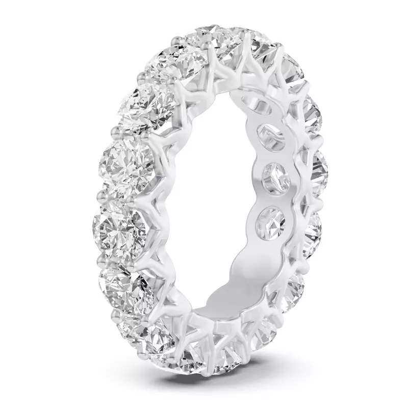 14K White Gold Unity Prong Lab Eternity Band (4.80ct. tw.)