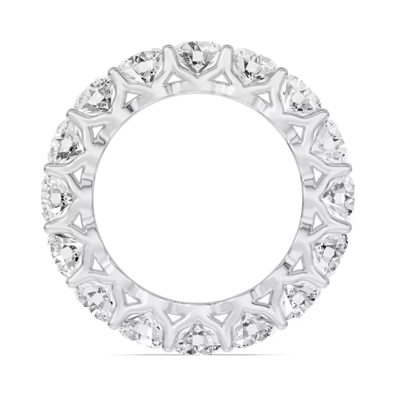 14K White Gold Unity Prong Lab Eternity Band (4.80ct. tw.)