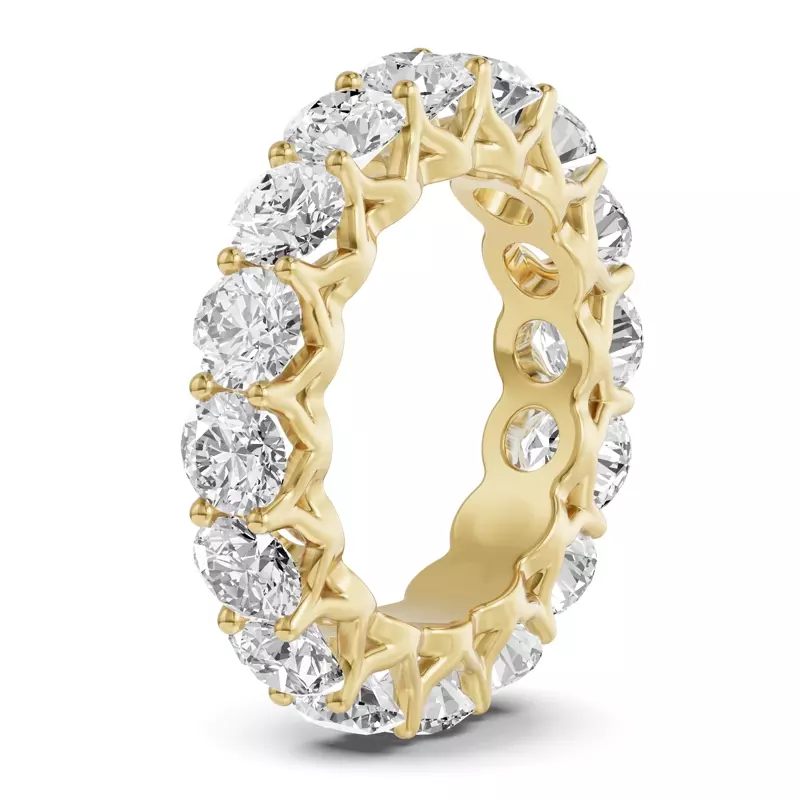 14K Yellow Gold Unity Prong Lab Eternity Band (4.80ct. tw.)