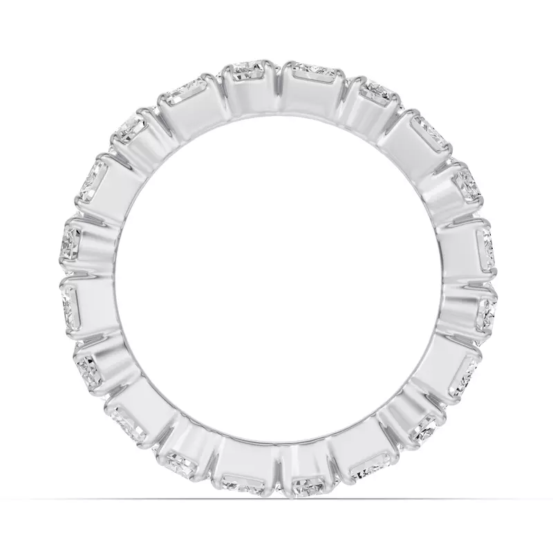 Platinum Oval and Emerald-Cut Lab Diamond Eternity Band (4.5ct tw)
