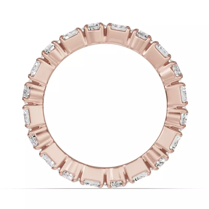 18K Rose Gold Oval and Emerald-Cut Diamond Eternity Band (4.5ct tw)