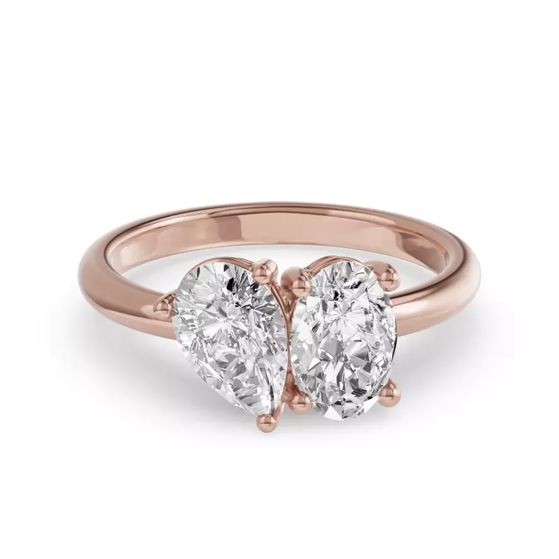 Toi Et Moi Oval & Pear Lab Diamond Ring (2.00ct tw)