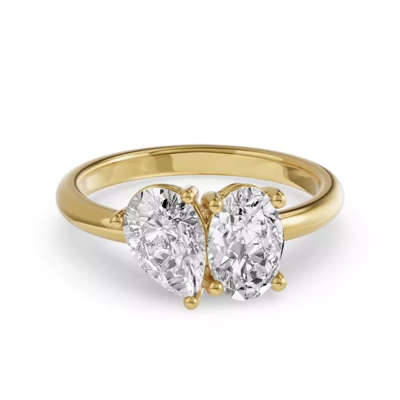 Toi Et Moi Oval & Pear Lab Diamond Ring (2.00ct tw)