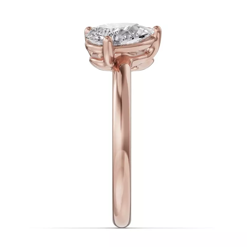 18K Rose Gold Toi Et Moi Oval & Pear Lab Diamond Ring (2.00ct tw)