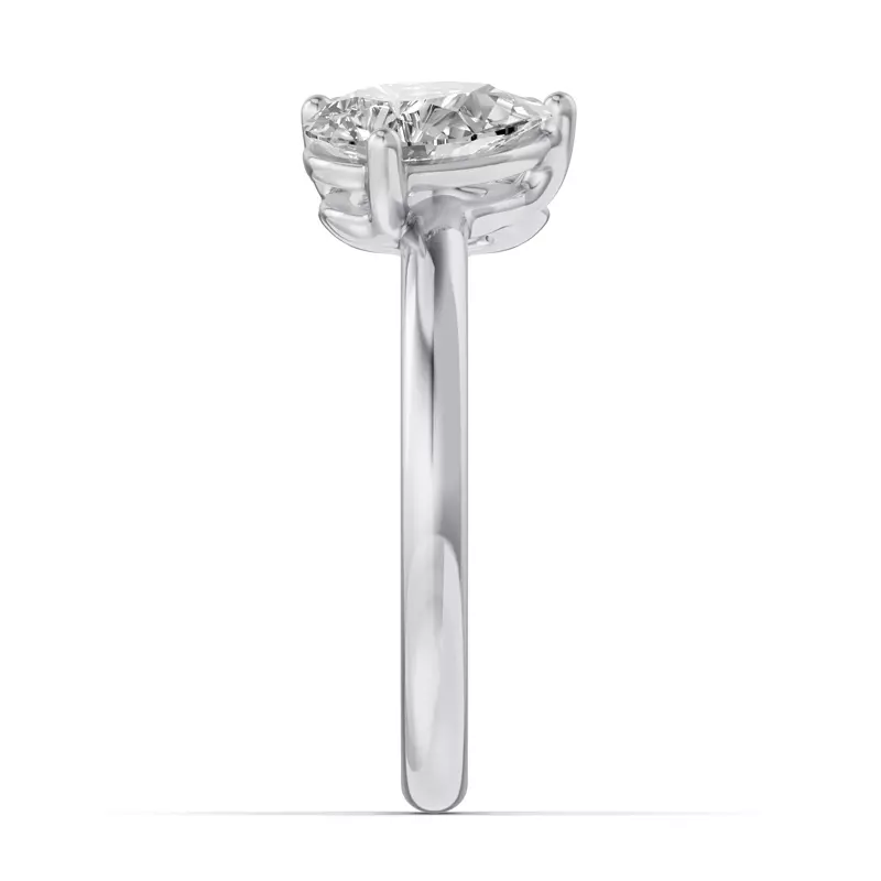 Platinum Toi Et Moi Oval & Pear Lab Diamond Ring (2.00ct tw)