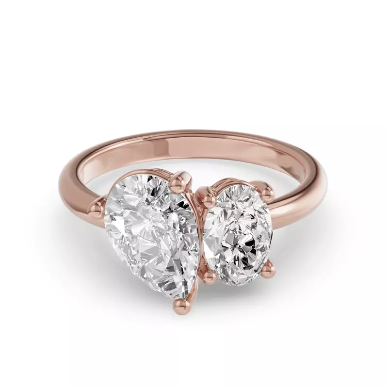 Toi Et Moi Oval & Pear Lab Diamond Ring (3.00ct tw)