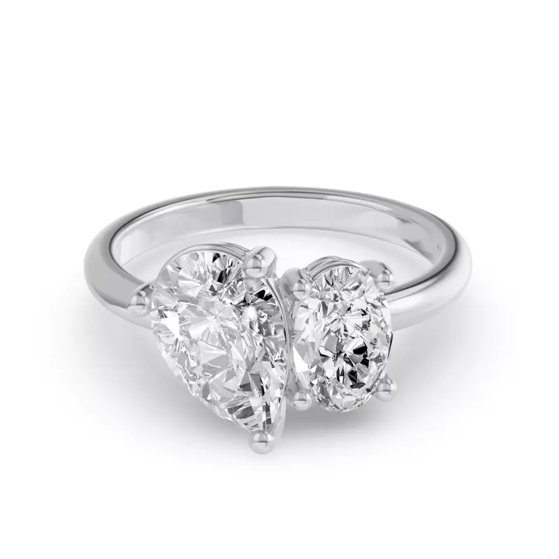 Toi Et Moi Oval & Pear Lab Diamond Ring (3.00ct tw)