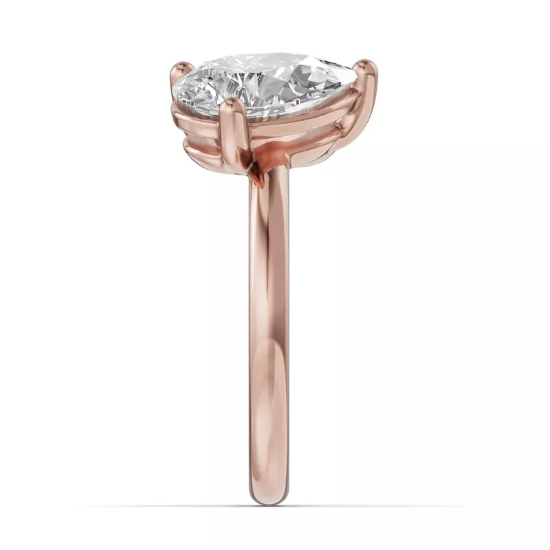 18K Rose Gold Toi Et Moi Oval & Pear Lab Diamond Ring (3.00ct tw)