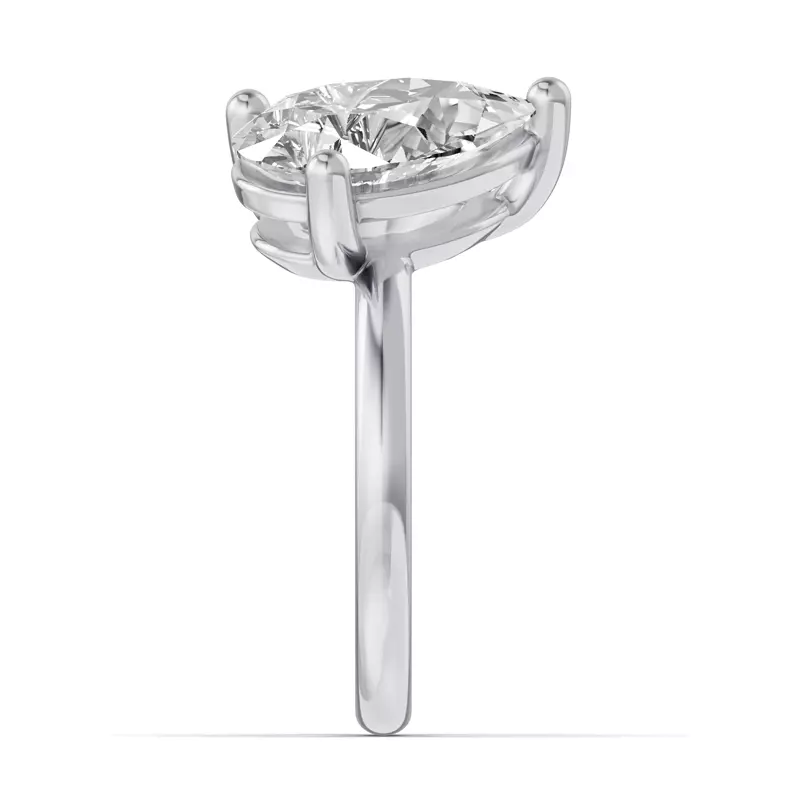 14K White Gold Toi Et Moi Oval & Pear Lab Diamond Ring (4.00ct tw)