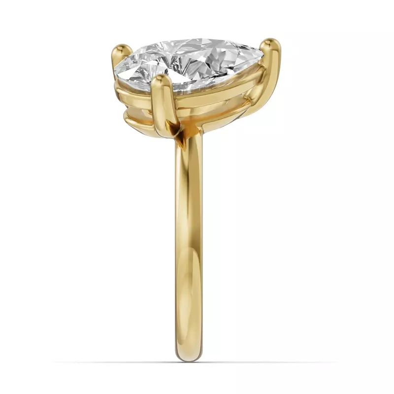 14K Yellow Gold Toi Et Moi Oval & Pear Lab Diamond Ring (4.00ct tw)