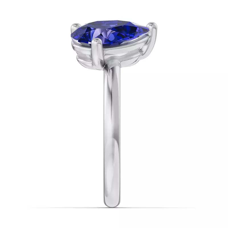14K White Gold Toi Et Moi Oval Lab Diamond & Pear Sapphire Ring (5.00ct tw)