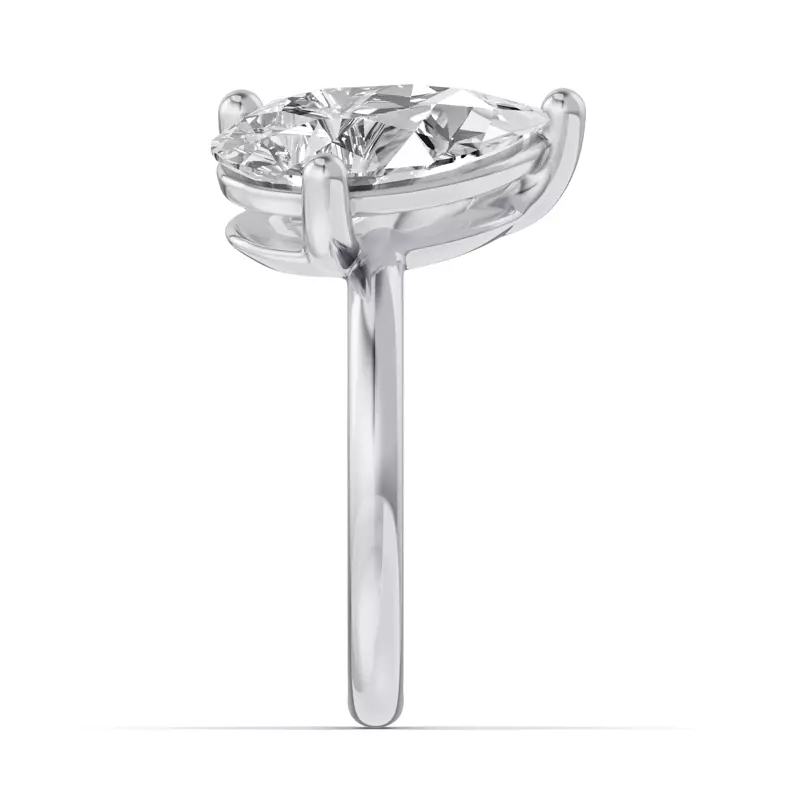 14K White Gold Toi Et Moi Oval & Pear Lab Diamond Ring (5.00ct tw)
