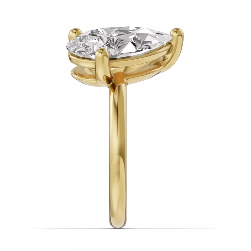 14K Yellow Gold Toi Et Moi Oval & Pear Lab Diamond Ring (5.00ct tw)