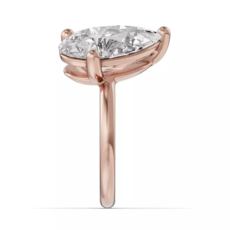 18K Rose Gold Toi Et Moi Oval & Pear Lab Diamond Ring (6.00ct tw)