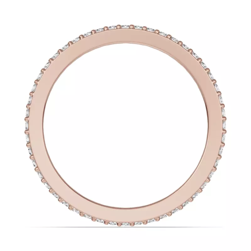 18K Rose Gold Emerald & Diamond XO Eternity Ring