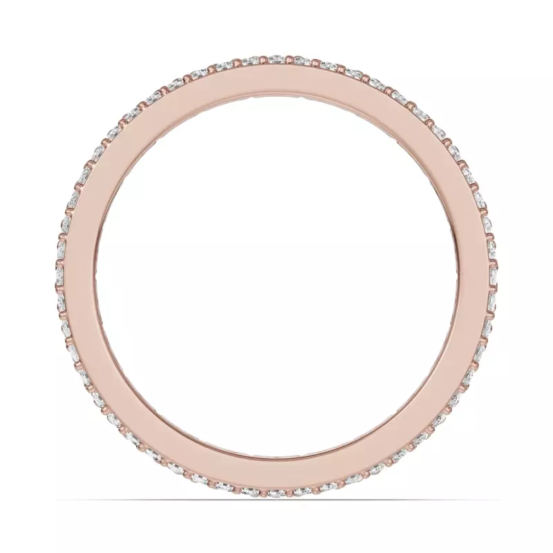 18K Rose Gold Sapphire & Diamond Double Row Eternity Ring