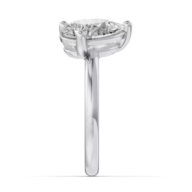 14K White Gold Toi Et Moi Oval & Pear Lab Diamond Ring (2.50ct tw)
