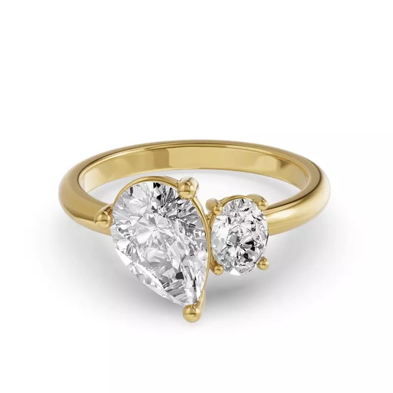 Toi Et Moi Oval & Pear Lab Diamond Ring (2.50ct tw)