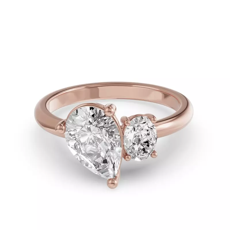 Toi Et Moi Oval & Pear Lab Diamond Ring (2.50ct tw)