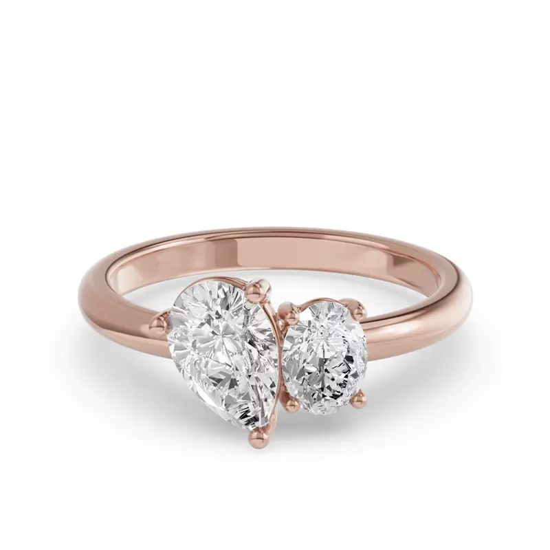 Toi Et Moi Oval & Pear Lab Diamond Ring (1.50ct tw)