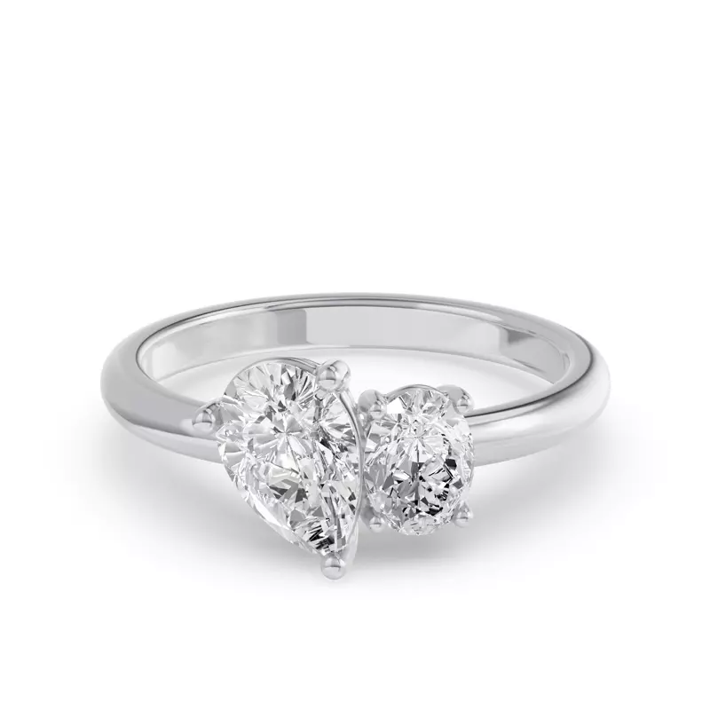 Toi Et Moi Oval & Pear Lab Diamond Ring (1.50ct tw)