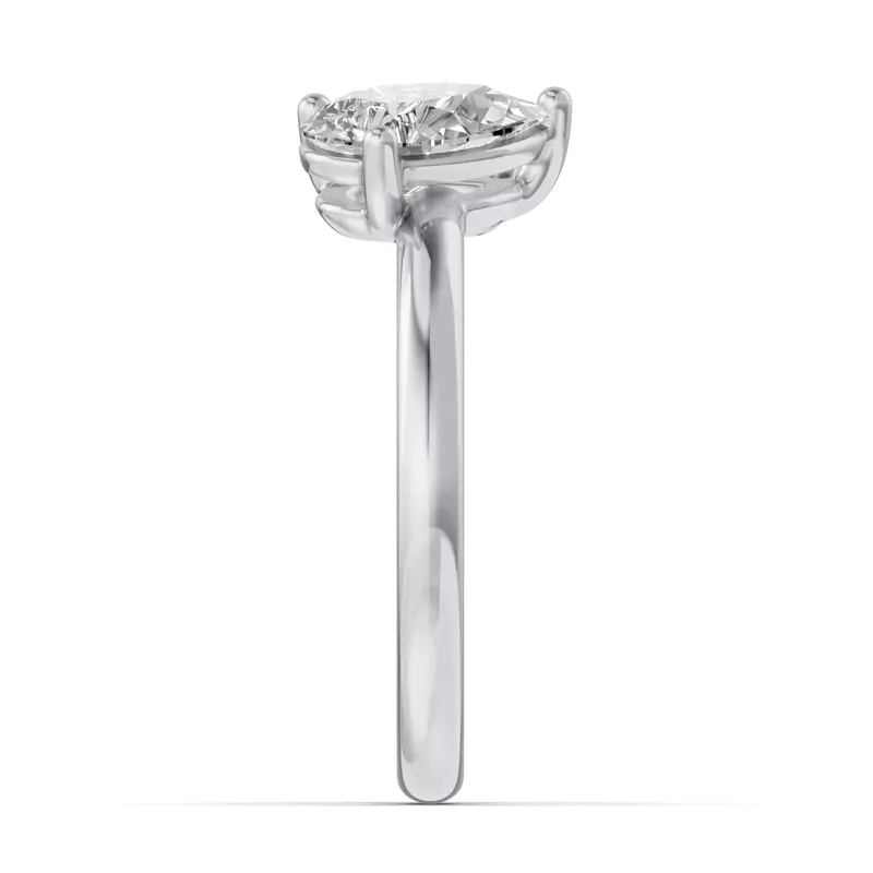 14K White Gold Toi Et Moi Oval & Pear Lab Diamond Ring (1.50ct tw)