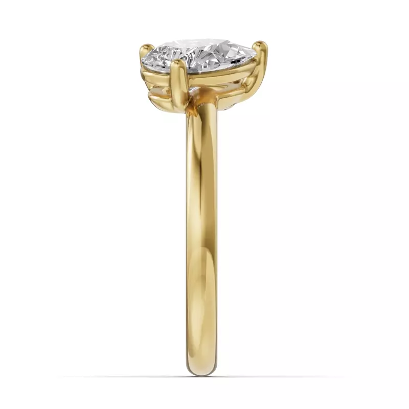 14K Yellow Gold Toi Et Moi Oval & Pear Lab Diamond Ring (1.50ct tw)