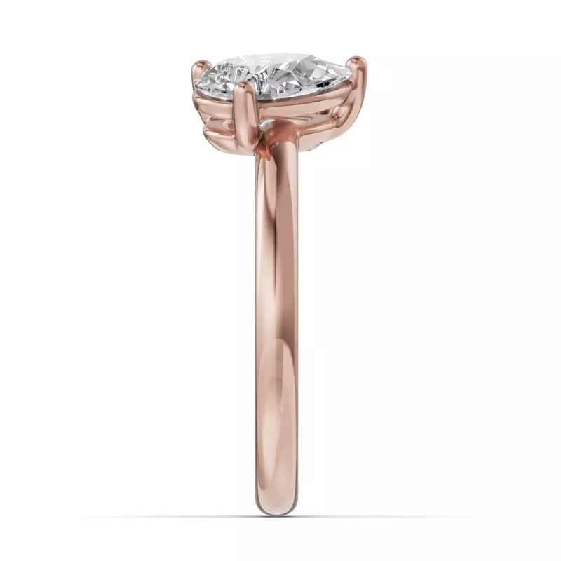 18K Rose Gold Toi Et Moi Oval & Pear Lab Diamond Ring (1.50ct tw)