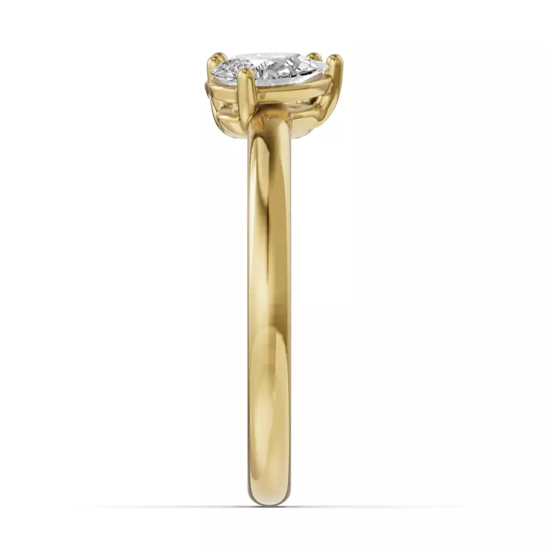 14K Yellow Gold Toi Et Moi Oval & Pear Lab Diamond Ring (1.00ct tw)