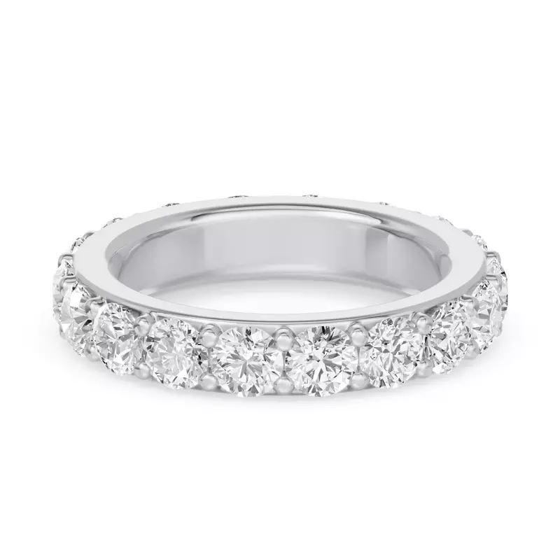 14K White Gold Shared Prong Lab Eternity Band (3.00ct. tw.)