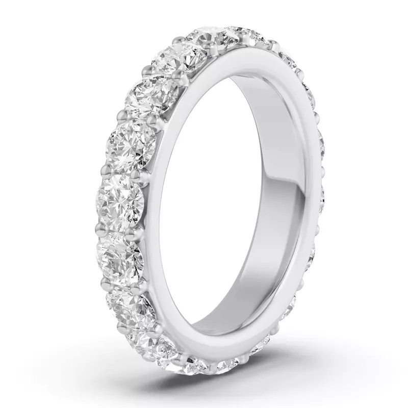 14K White Gold Shared Prong Lab Eternity Band (3.00ct. tw.)