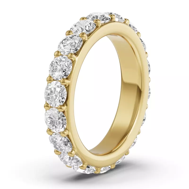 14K Yellow Gold Shared Prong Lab Eternity Band (3.00ct. tw.)