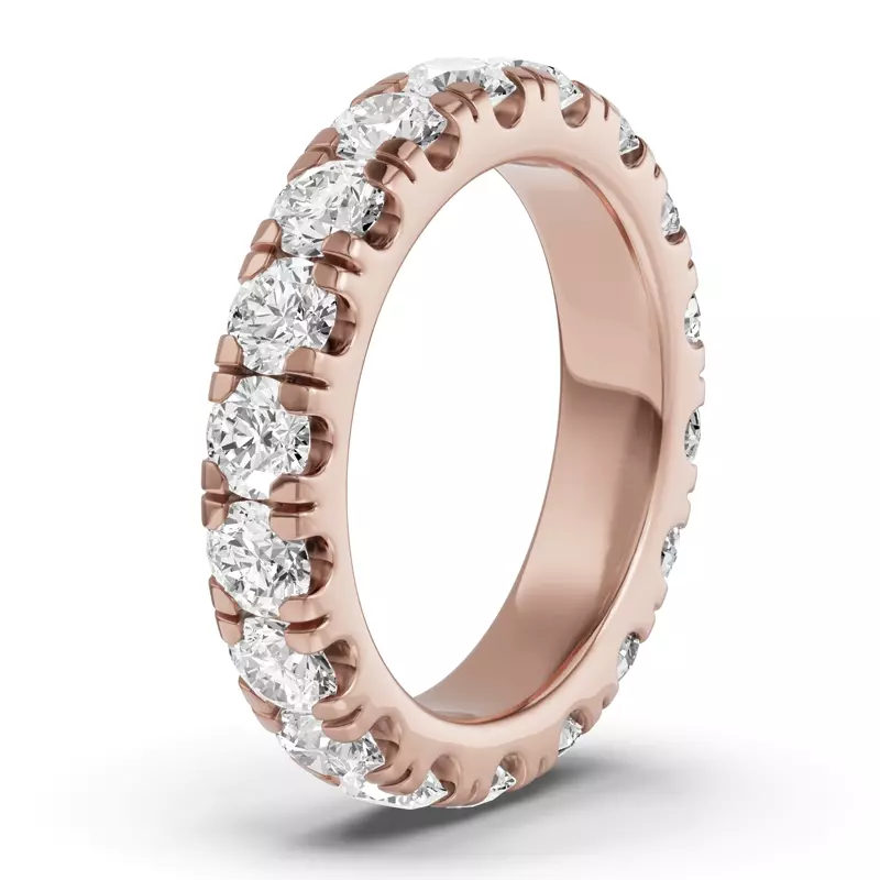 18K Rose Gold Classic Diamond Eternity Band (3.00ct. tw.)