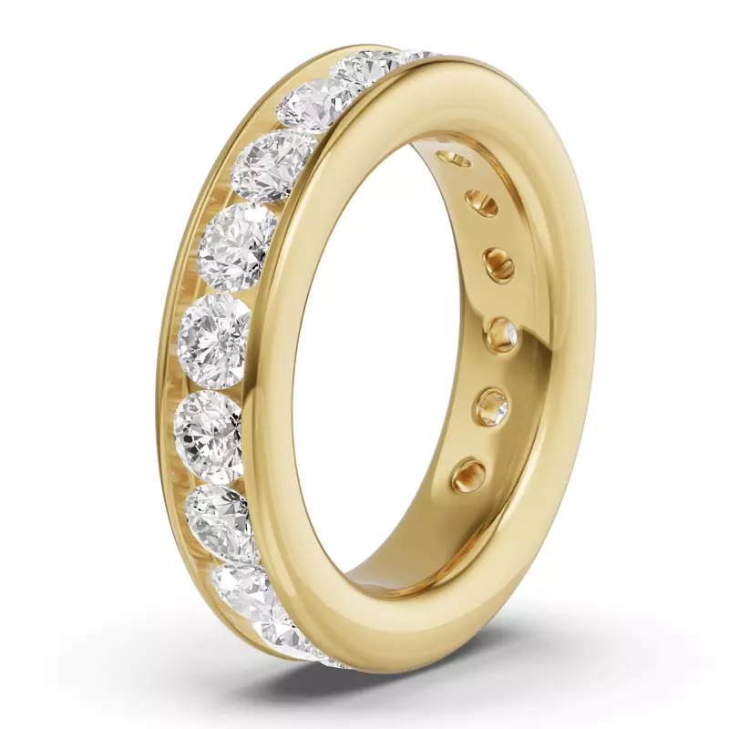 18K Yellow Gold Channel-Set Lab Eternity Band (3.00ct. tw.)