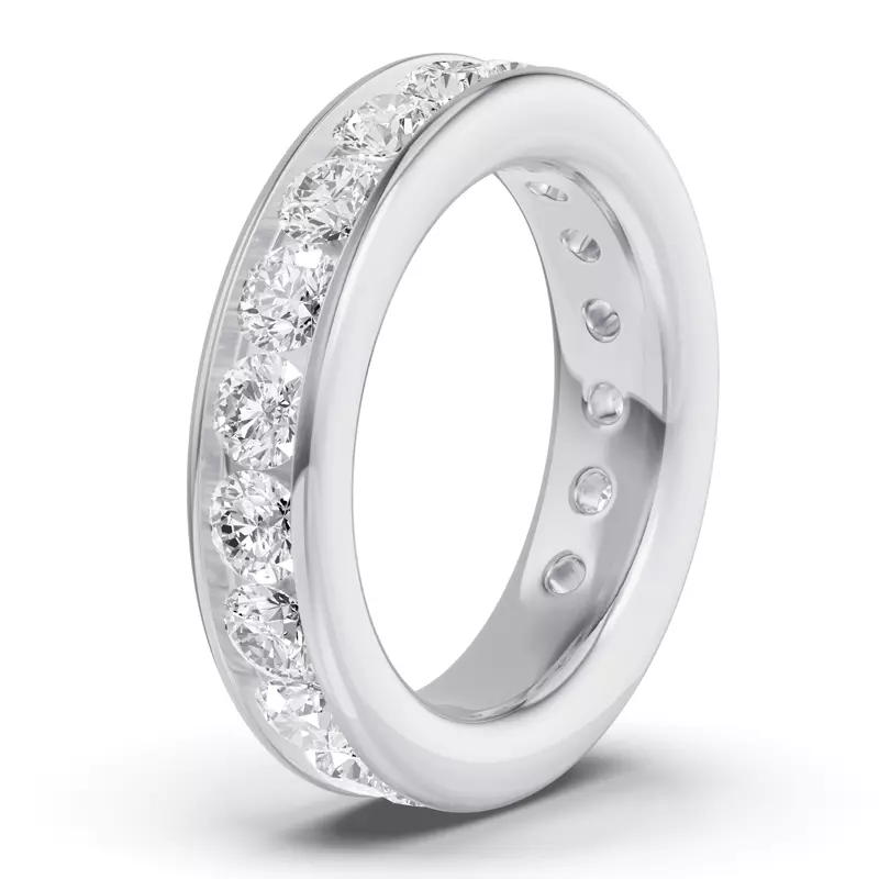 14K White Gold Channel-Set Diamond Eternity Band (3.00ct. tw.)