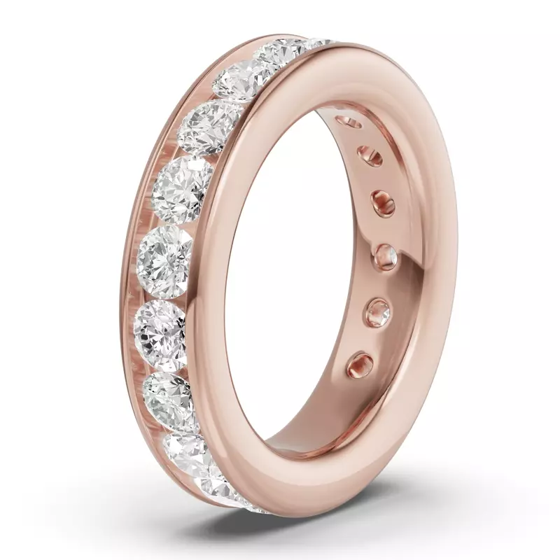 18K Rose Gold Channel-Set Diamond Eternity Band (3.00ct. tw.)