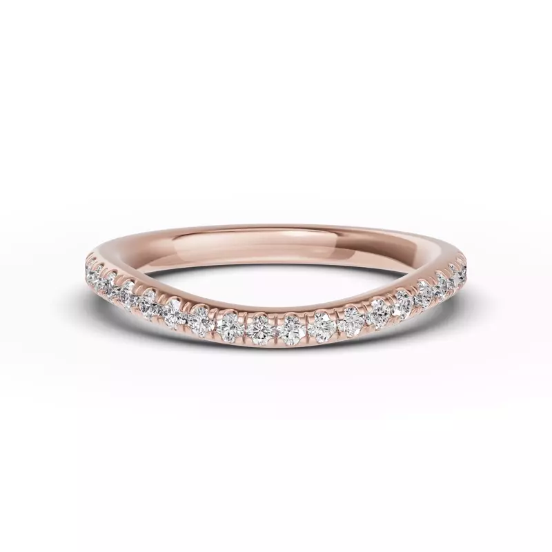 Classic Contoured Pavé Lab Band