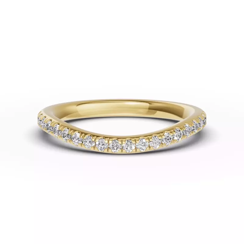 Classic Contoured Pavé Band