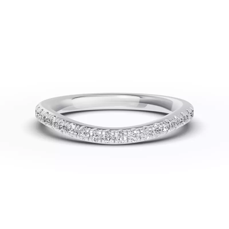 Classic Contoured Pavé Lab Band