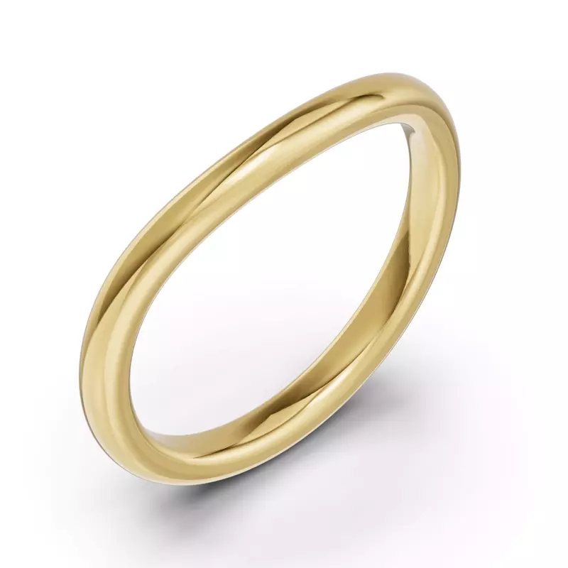 14K Yellow Gold Classic Contoured Band