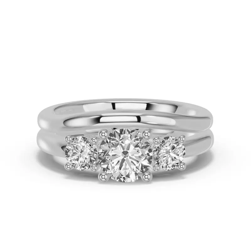18K White Gold Classic Contoured Band