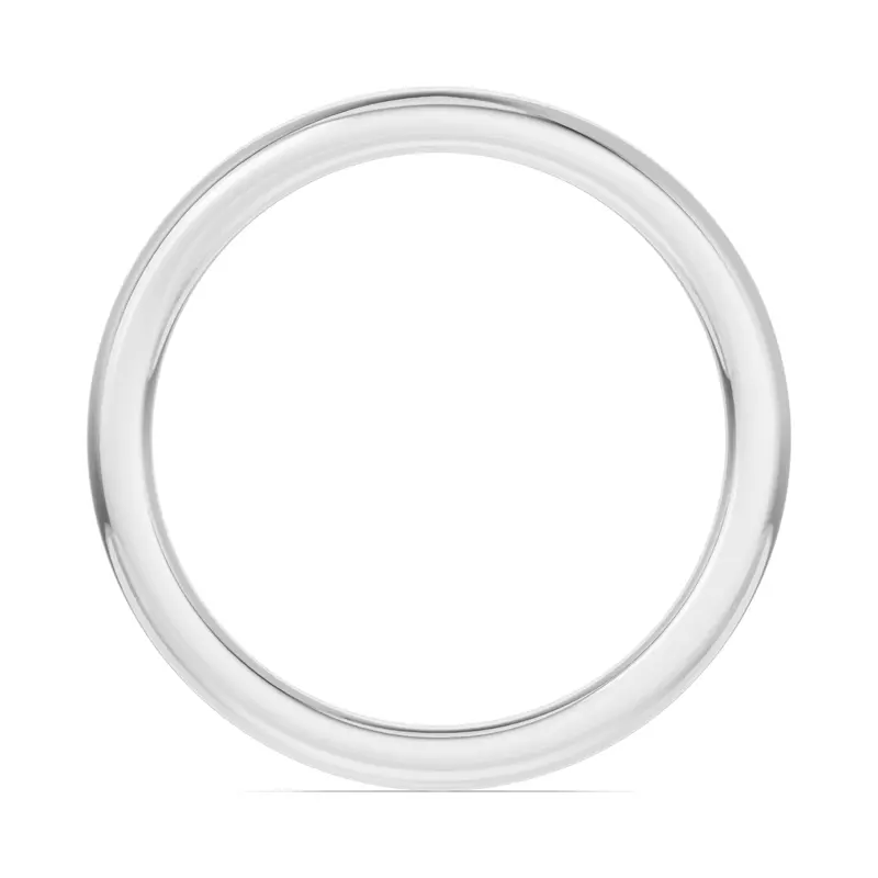 18K White Gold Classic Contoured Band