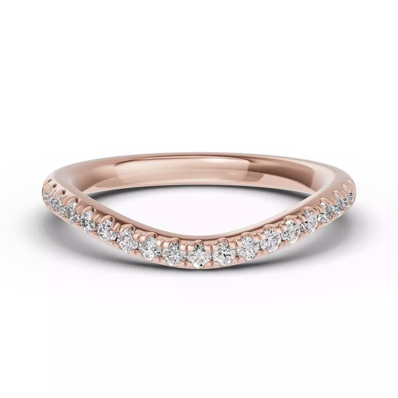 Classic Curved Pavé Band