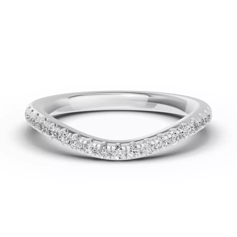 Classic Curved Pavé Lab Band