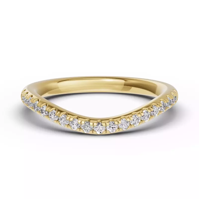 Classic Curved Pavé Band