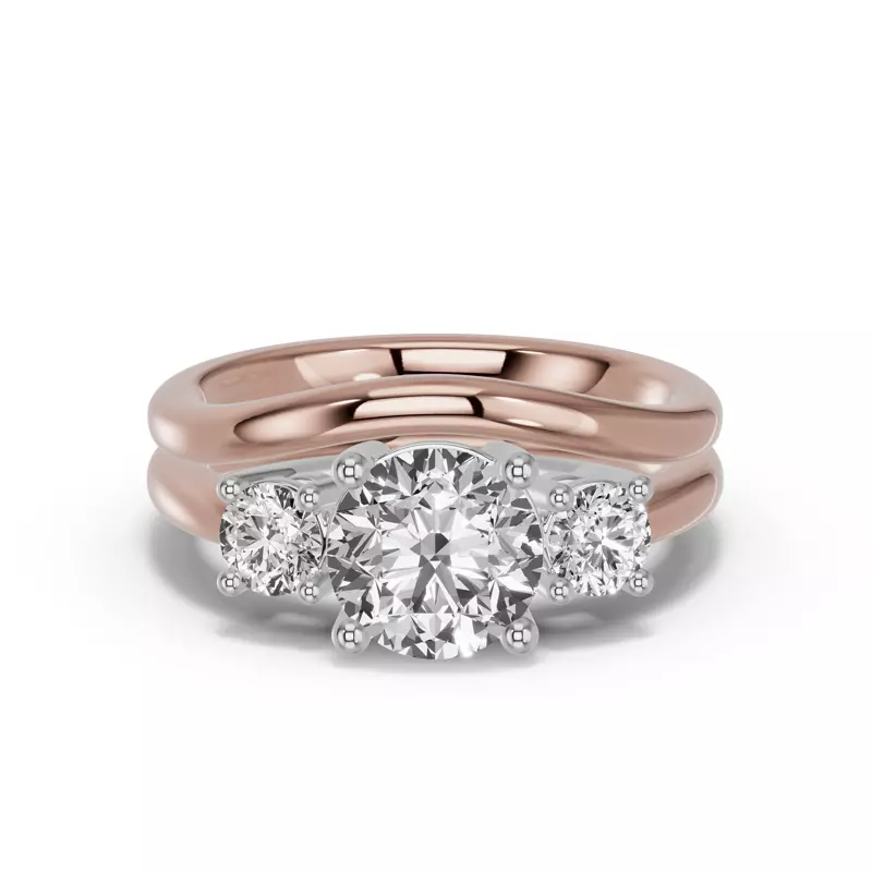 14K Rose Gold Classic Curved Wedding Band