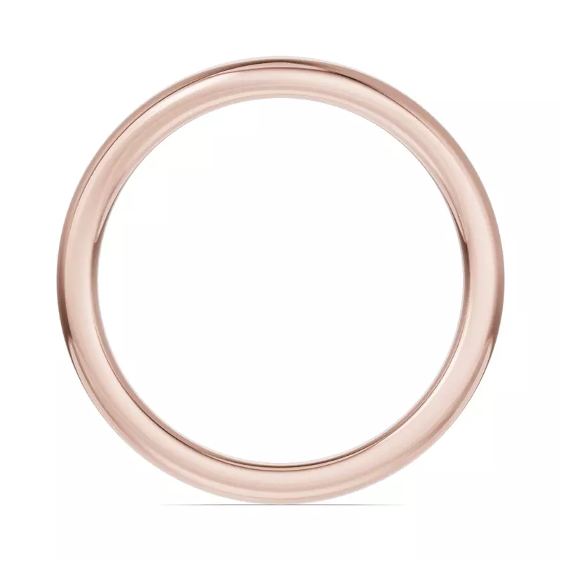 14K Rose Gold Classic Curved Wedding Band